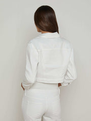 Koda Cropped Jean Jacket in Blanc | L'AGENCE near me