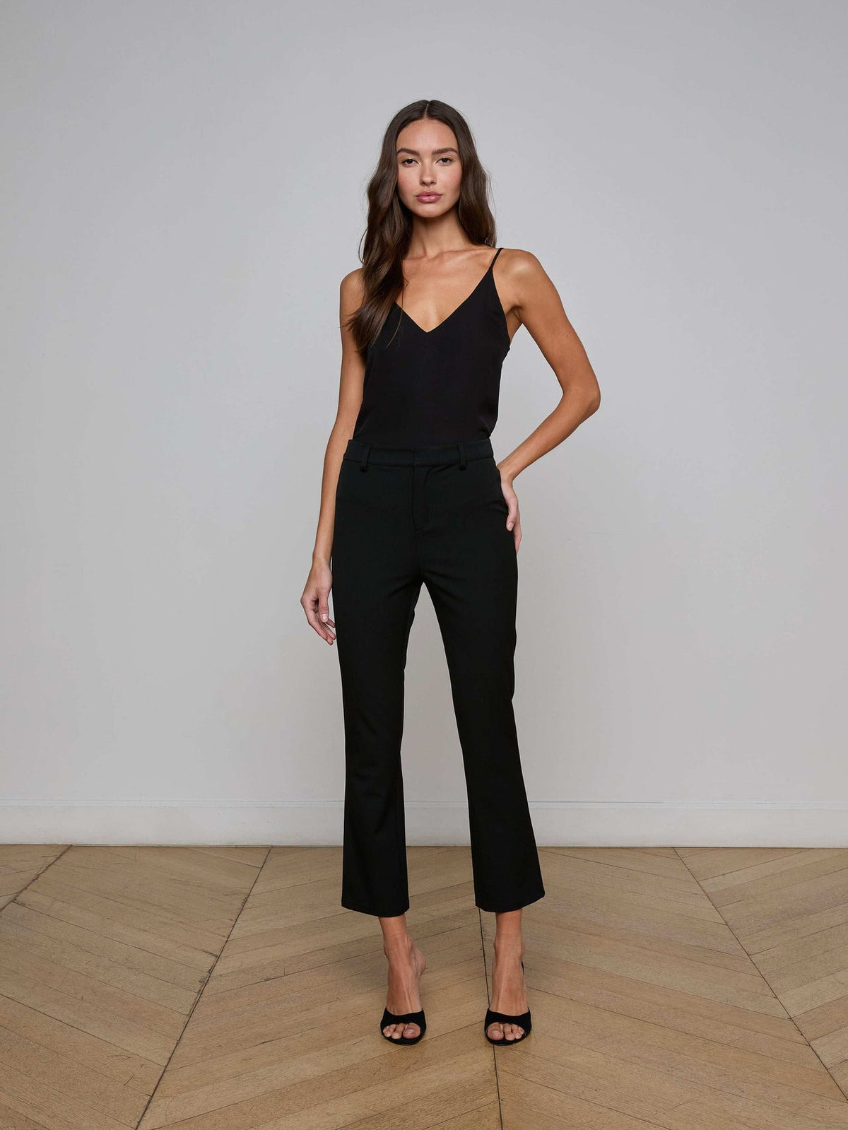 Ketra Baby Bootcut Trouser in Black | L'AGENCE for sale