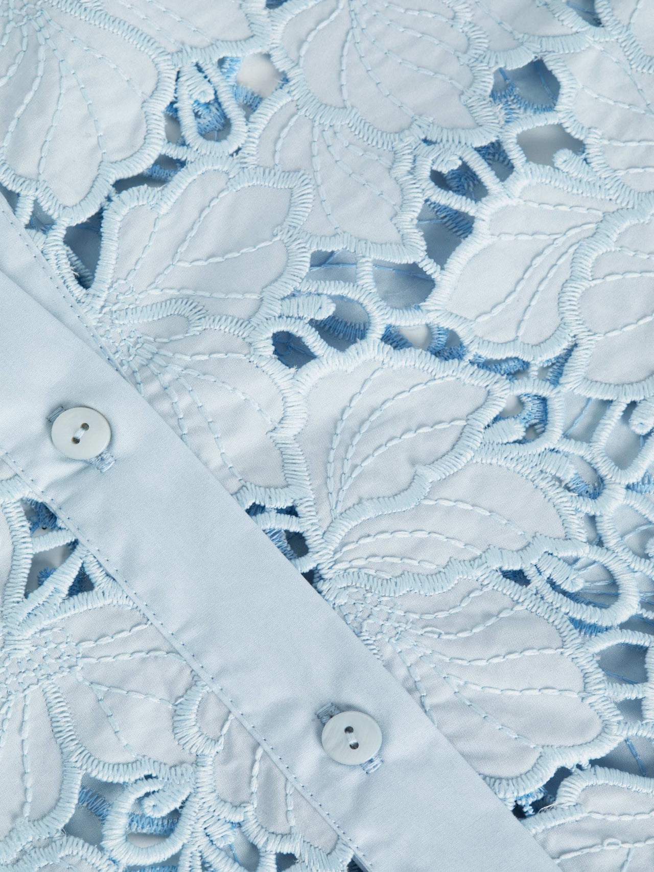 Seychelle Lace Cropped Blouse in Blue Fog | L'AGENCE discount