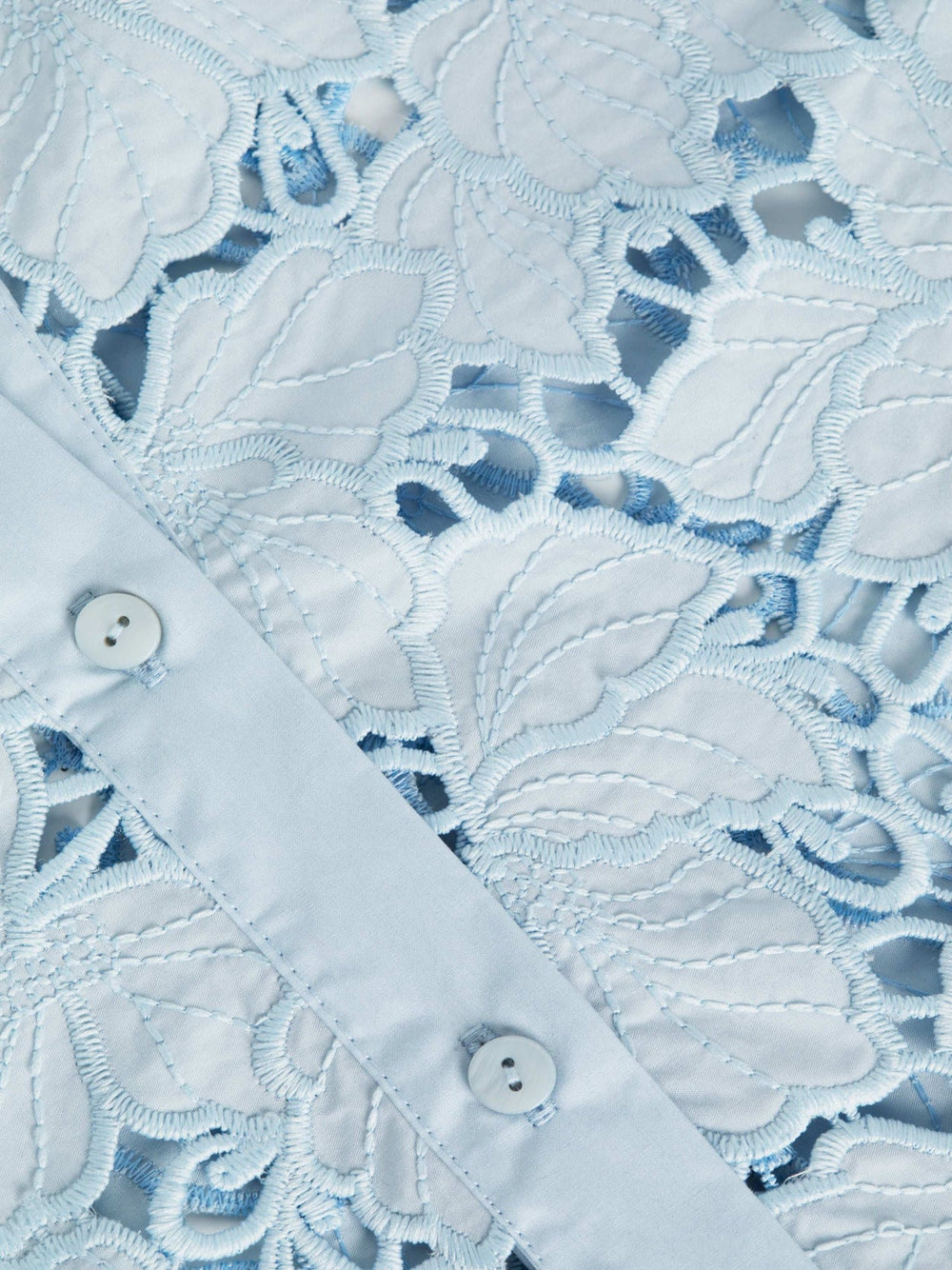 Seychelle Lace Cropped Blouse in Blue Fog | L'AGENCE discount