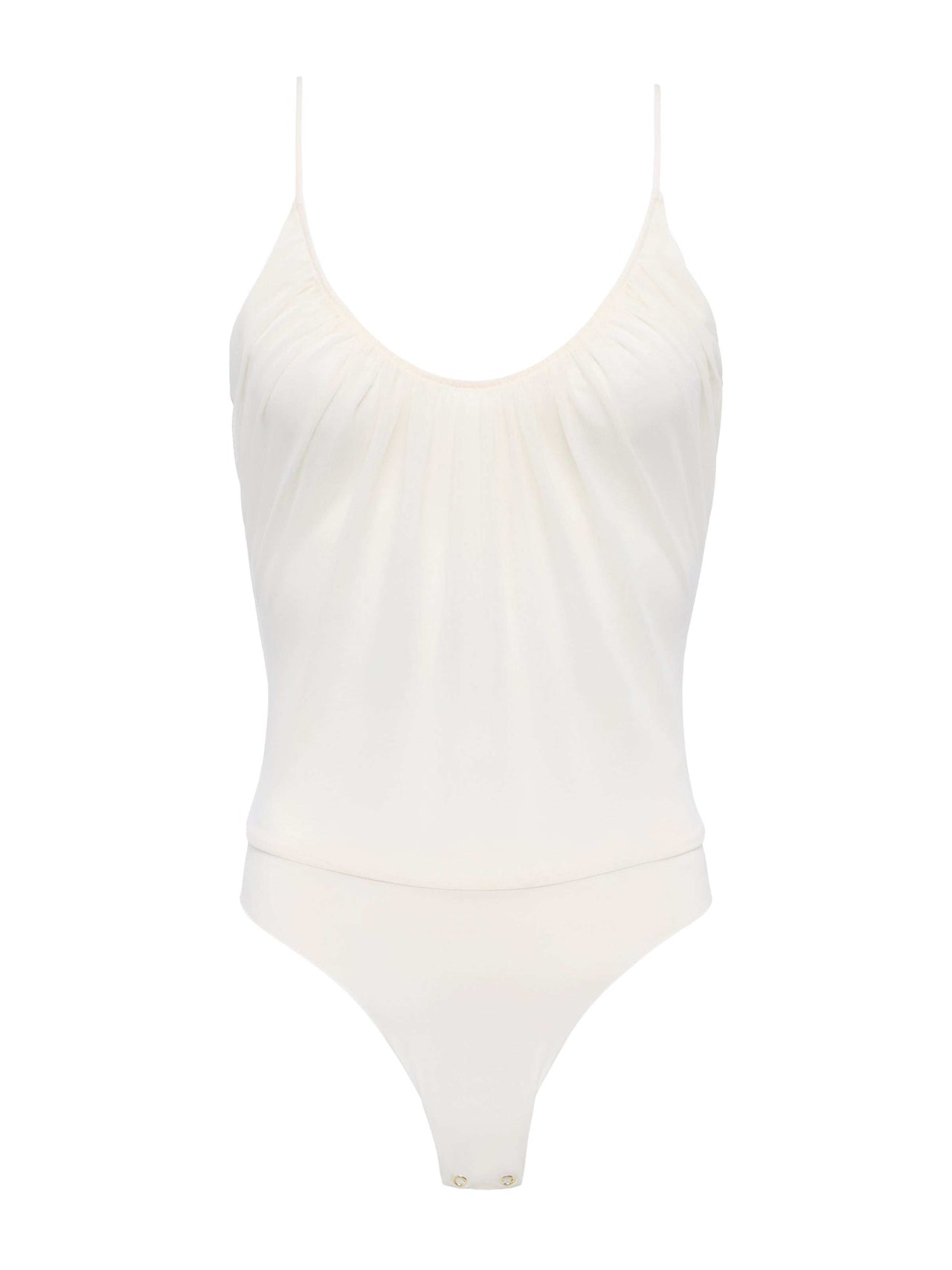 Gelina Mesh Bodysuit in Vintage White | L'AGENCE sale