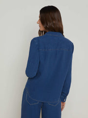 Isla Chambray Shirt in Heron | L'AGENCE for sale