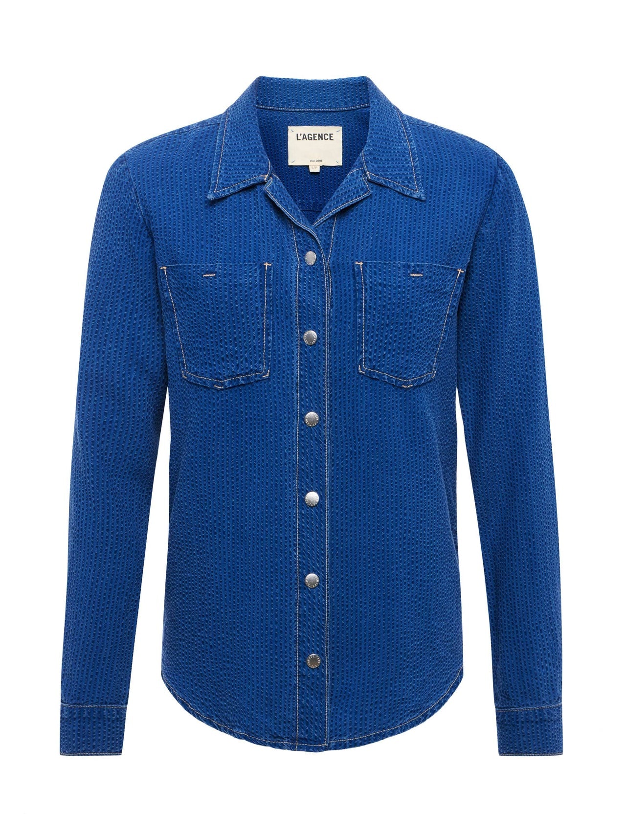 Isla Chambray Shirt in Heron | L'AGENCE for sale