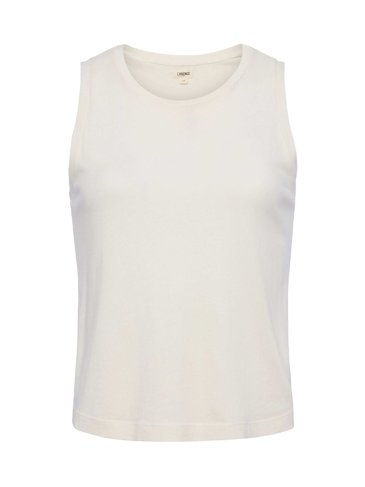Mikaela Cotton Tank in Light Pearl | L'AGENCE sale