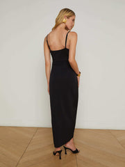 Amilia Wrap Dress in Black | L'AGENCE sale