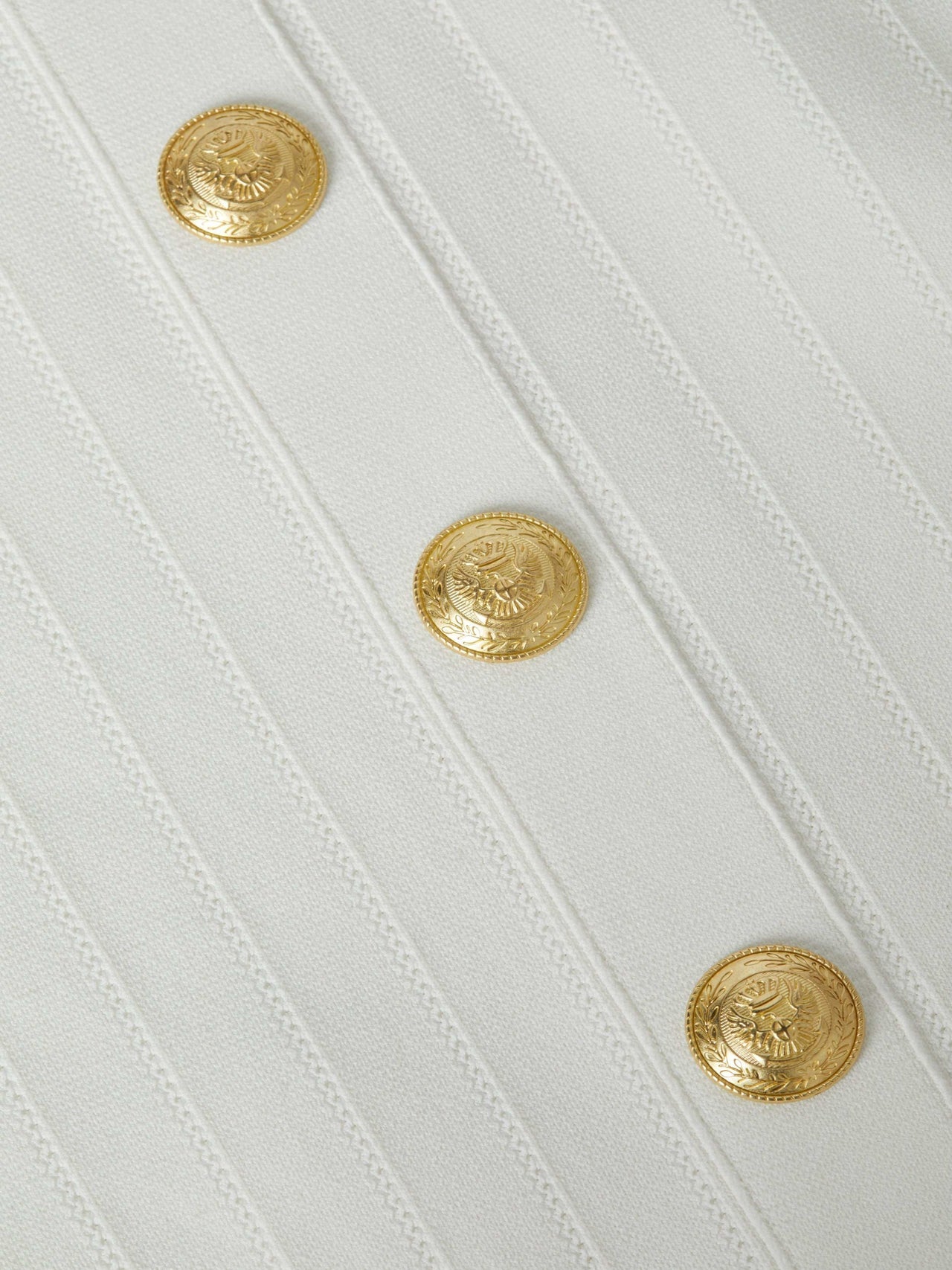 Soleil Knit Dress in Ivory/Gold | L'AGENCE online