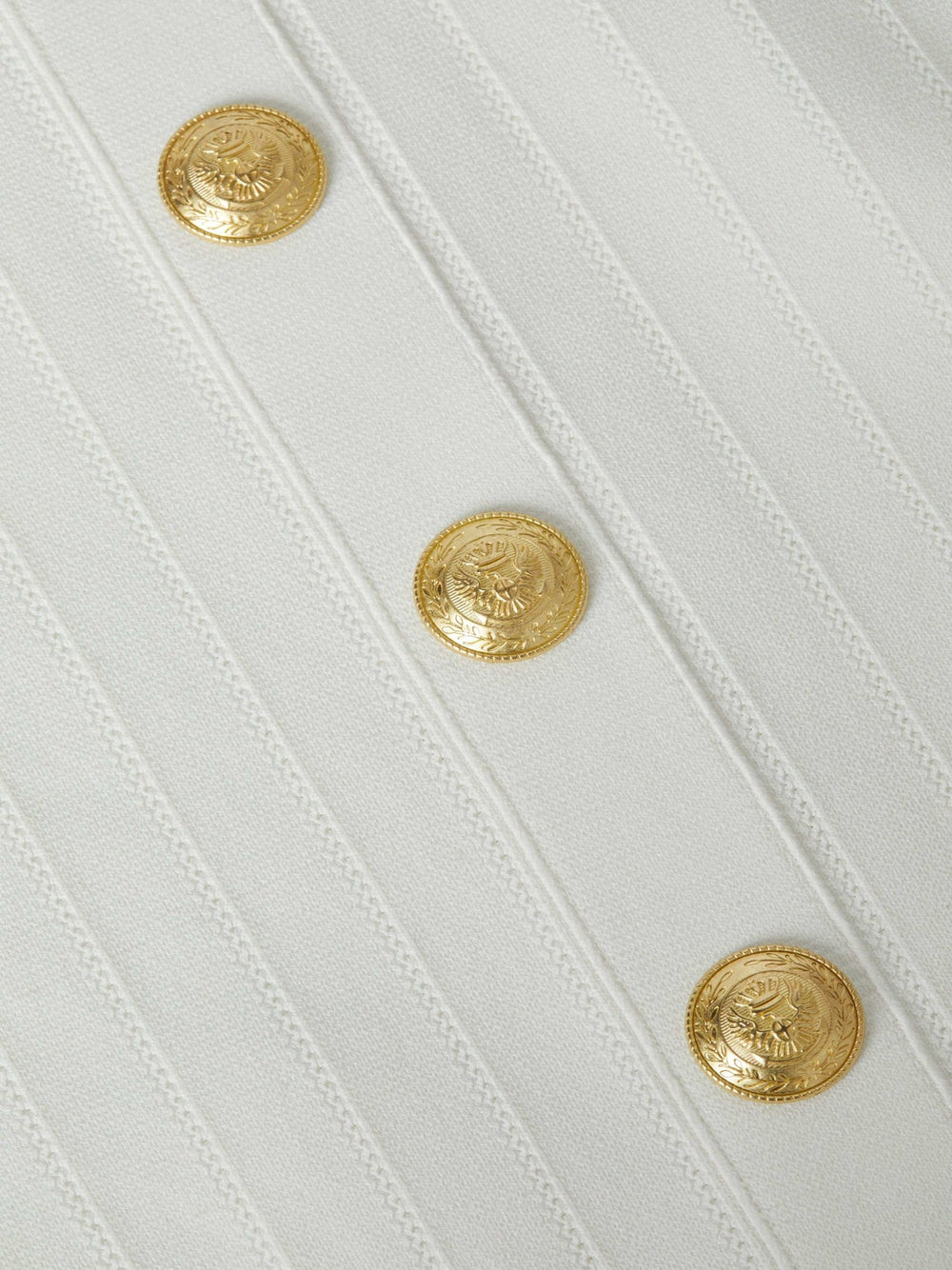 Soleil Knit Dress in Ivory/Gold | L'AGENCE online