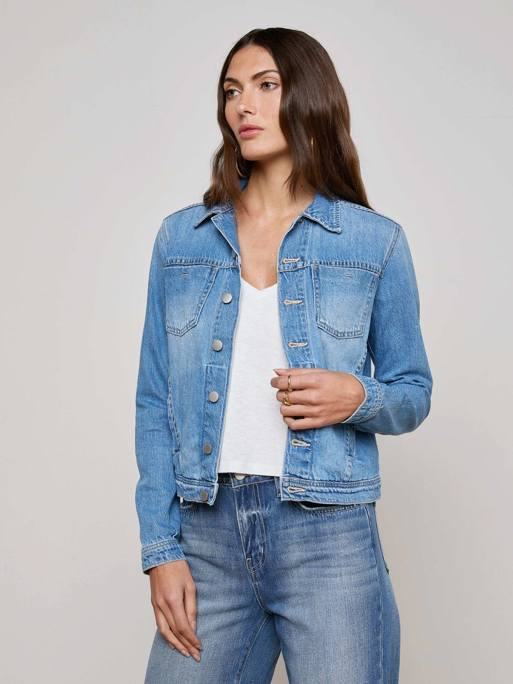 Celine Jean Jacket in Caster | L'AGENCE sale