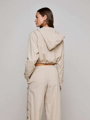 Bronwyn Cropped Windbreaker in Cement | L'AGENCE near me