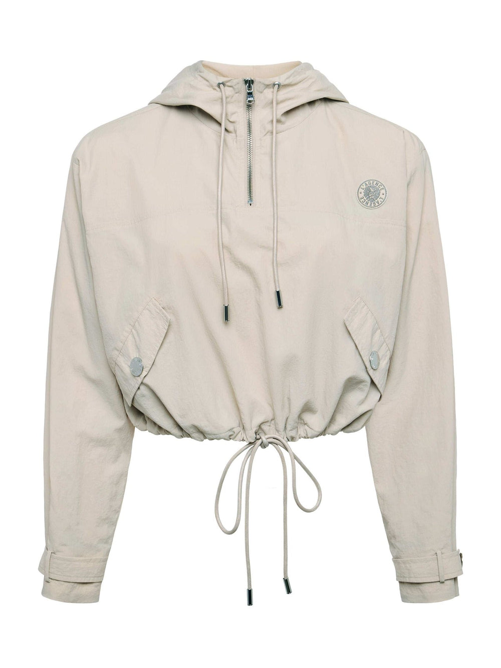 Bronwyn Cropped Windbreaker in Cement | L'AGENCE near me