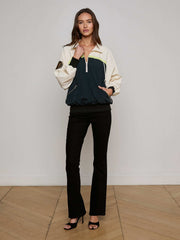 Aurelia Windbreaker in Black/Cream/Lime | L'AGENCE for sale