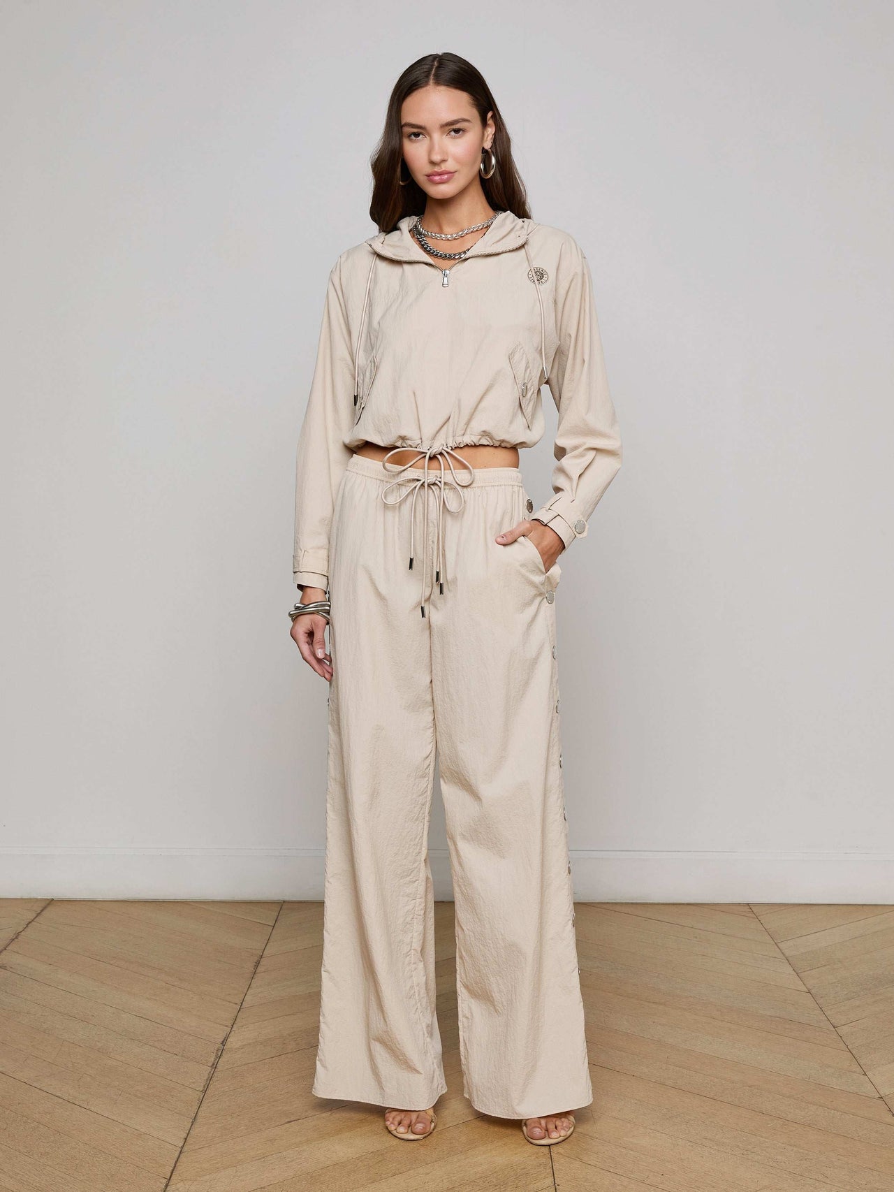 Valkyrie Snap Pant in Cement | L'AGENCE sale