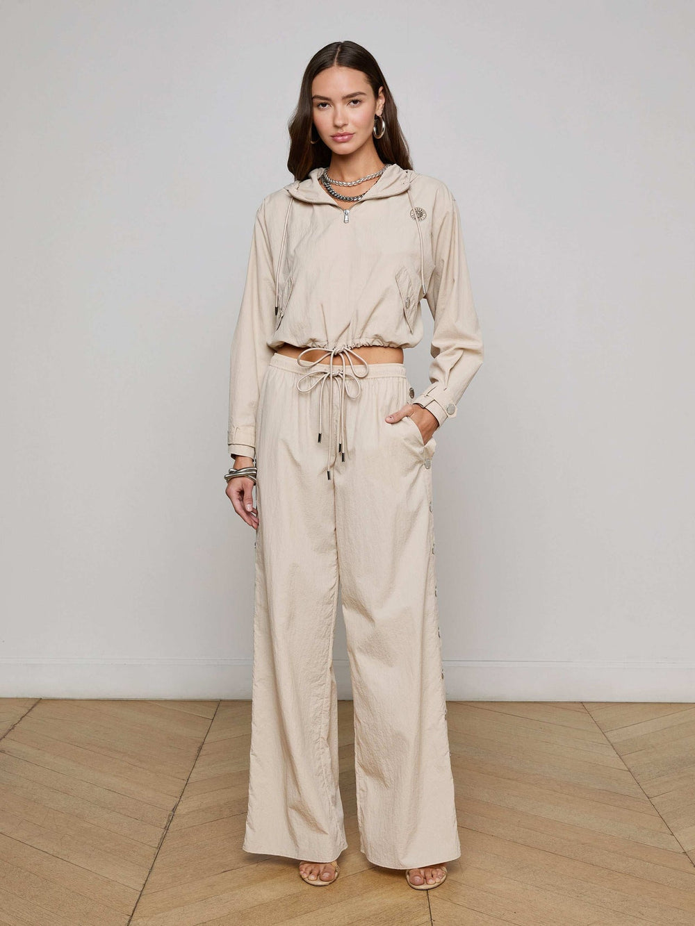 Valkyrie Snap Pant in Cement | L'AGENCE sale