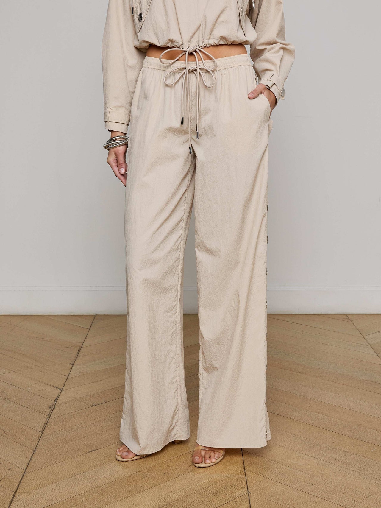 Valkyrie Snap Pant in Cement | L'AGENCE sale