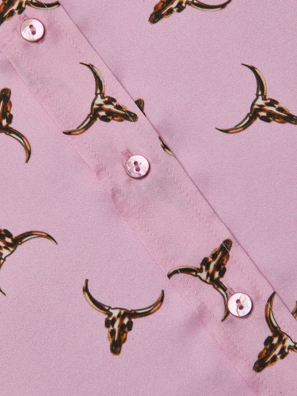 Dani Silk Blouse in Blush/Bronze Bulls Head | L'AGENCE discount