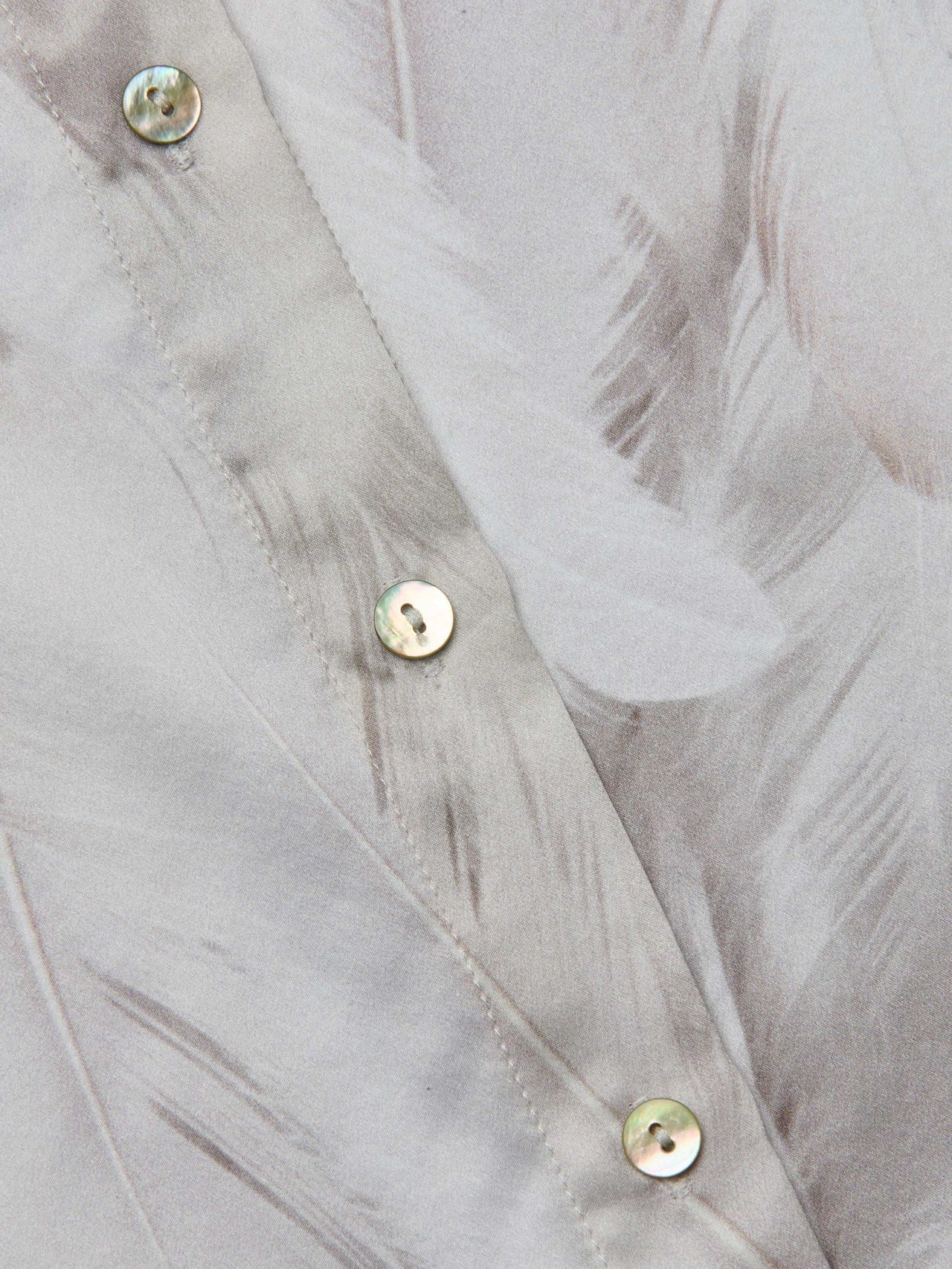 Tyler Silk Blouse in White Feather Print | L'AGENCE sale