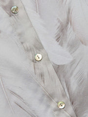 Tyler Silk Blouse in White Feather Print | L'AGENCE sale