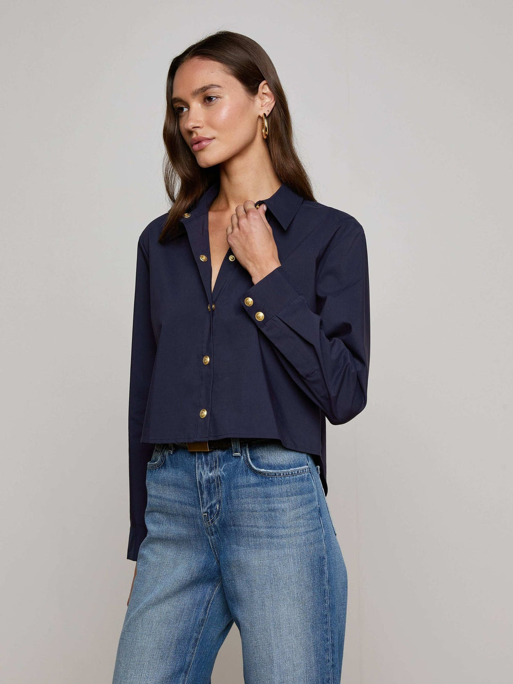 Cosette Shirt in Midnight | L'AGENCE discount