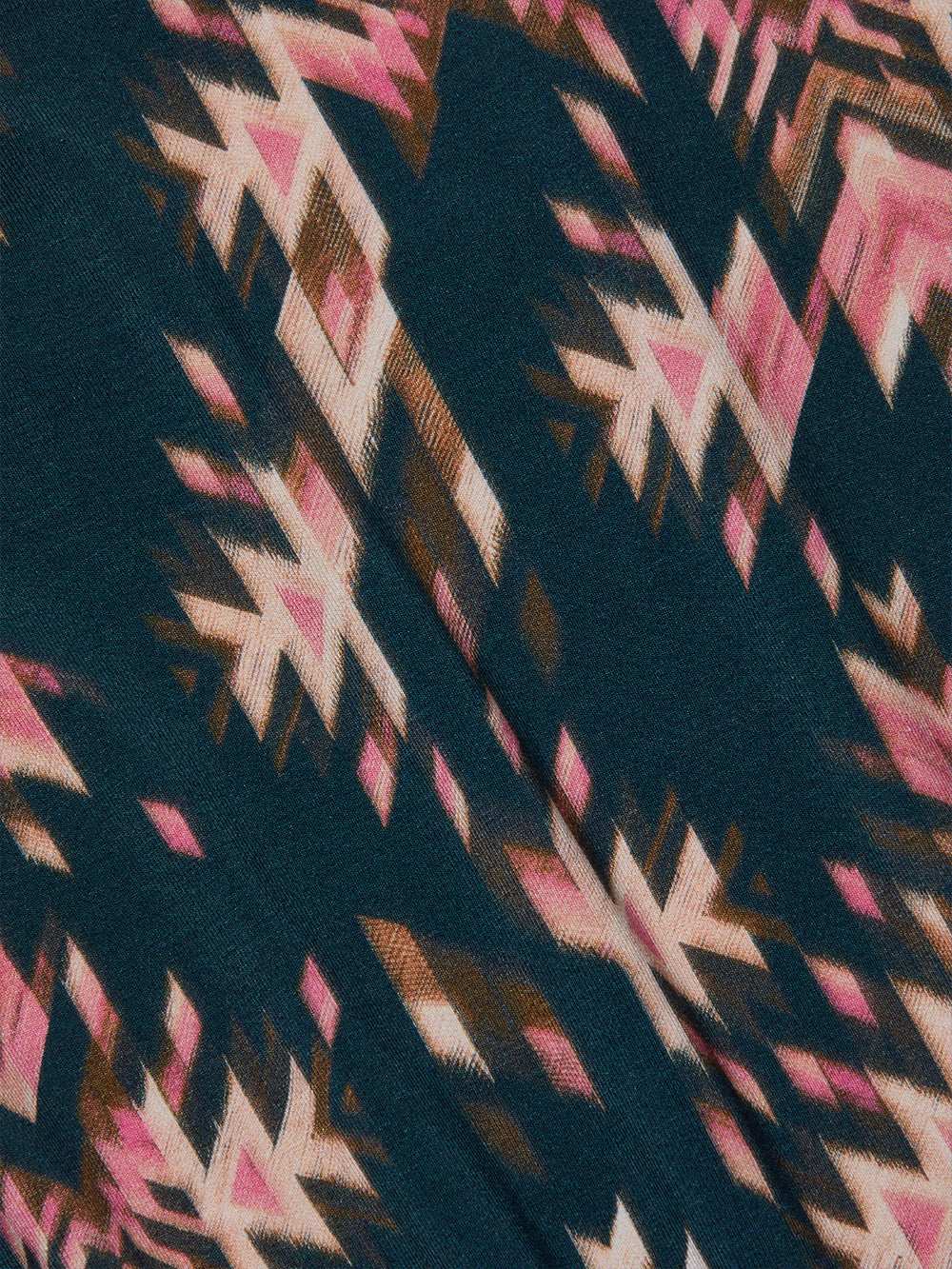 Ressi Fitted Tee in Charcoal Multi Ganado Print | L'AGENCE US