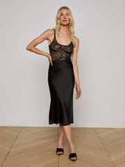 Vinka Lace Tank in Black | L'AGENCE online
