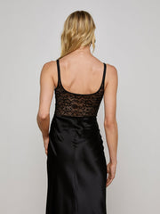 Vinka Lace Tank in Black | L'AGENCE online