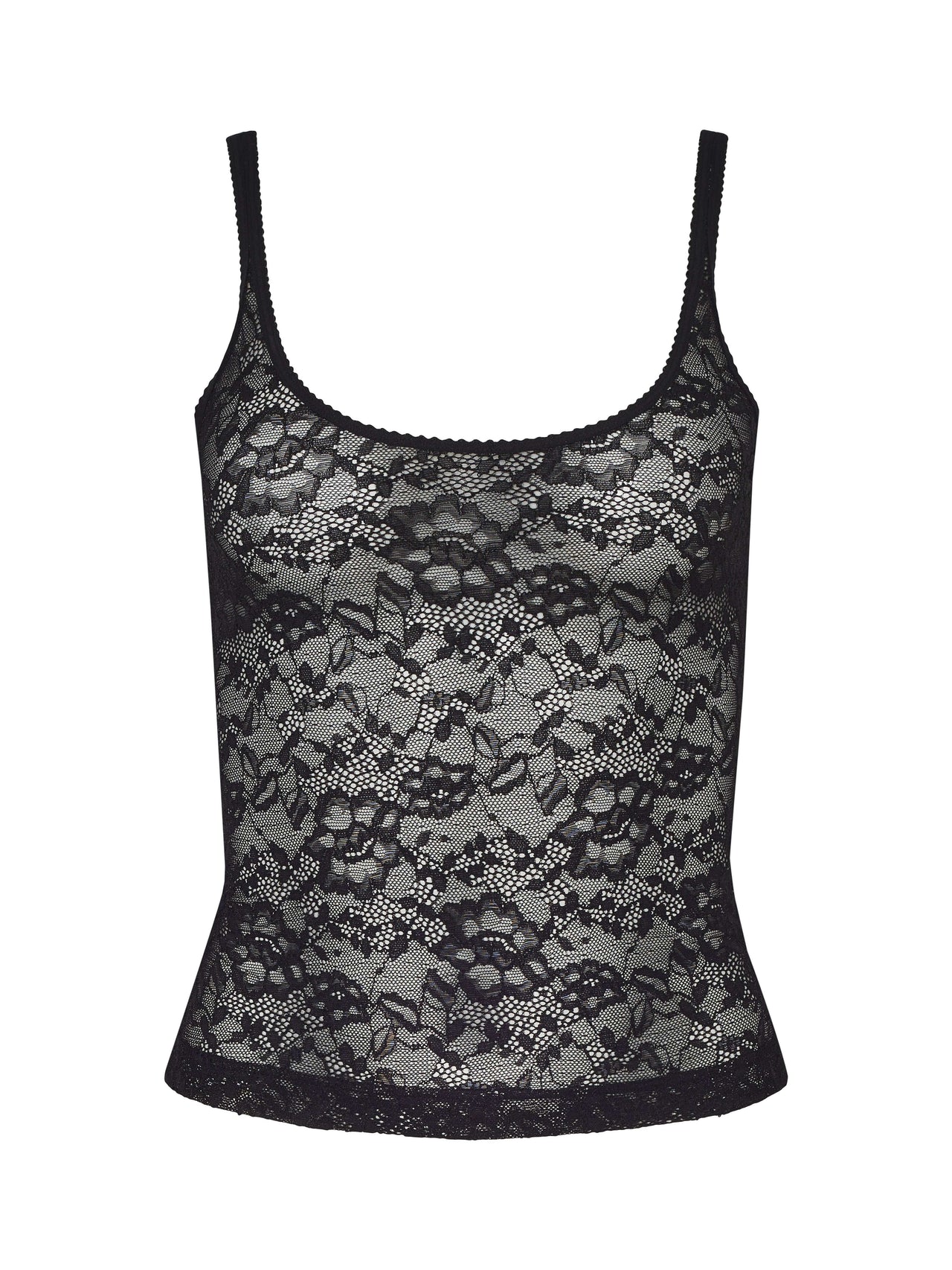 Vinka Lace Tank in Black | L'AGENCE online