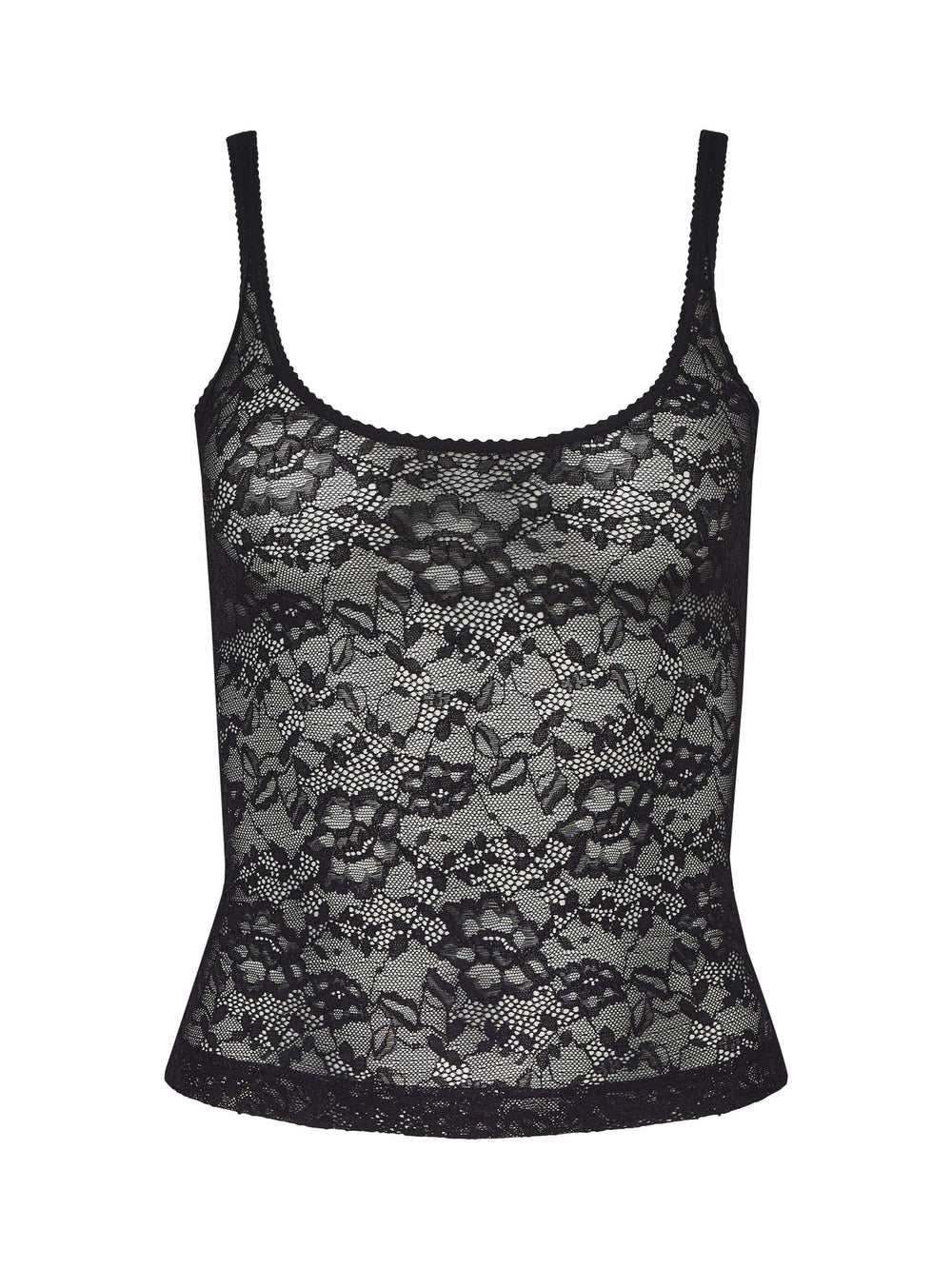 Vinka Lace Tank in Black | L'AGENCE online