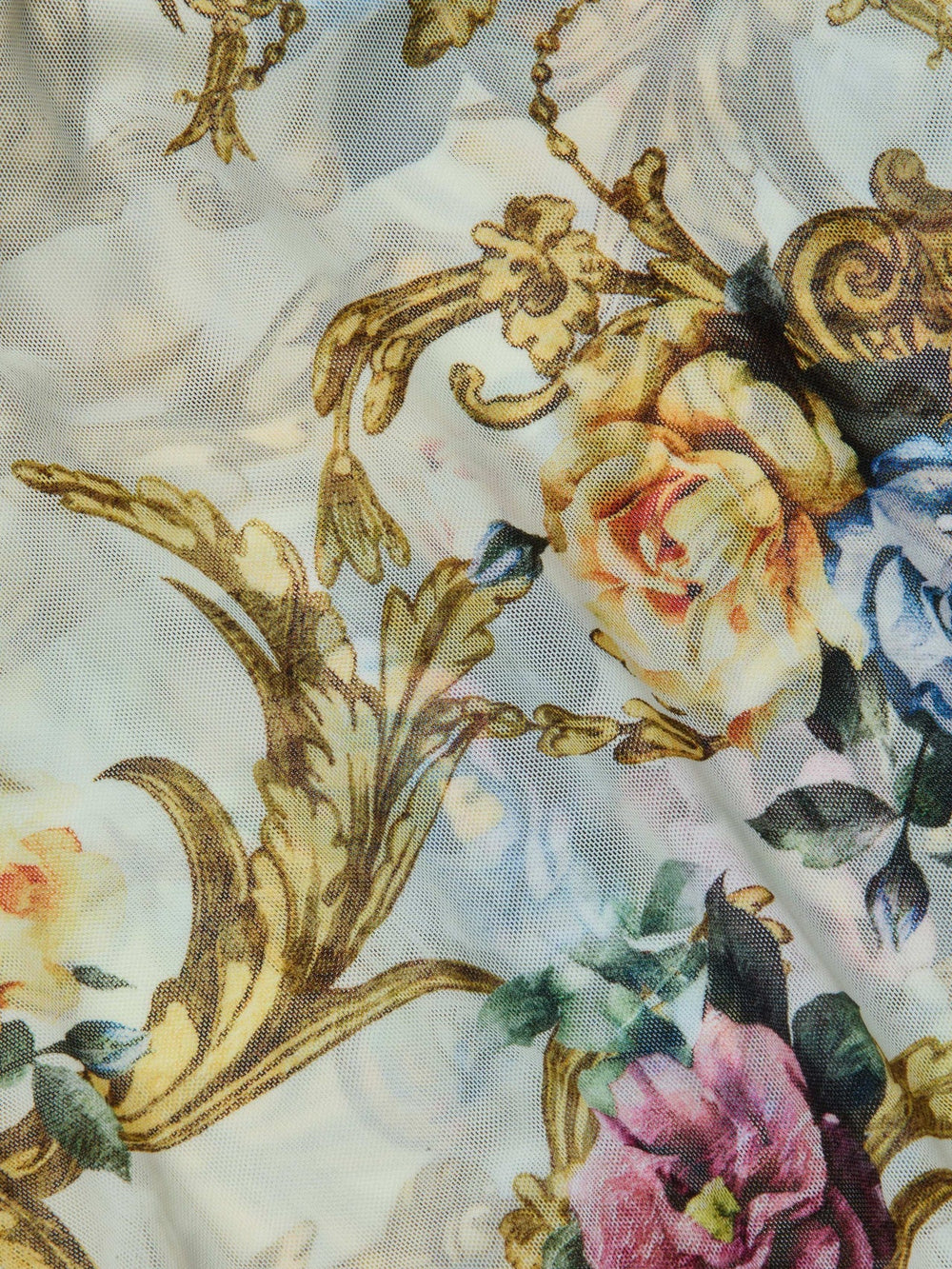 Vintage White Elowen Underwire Bodysuit, Baroque Floral Print | L'AGENCE Women