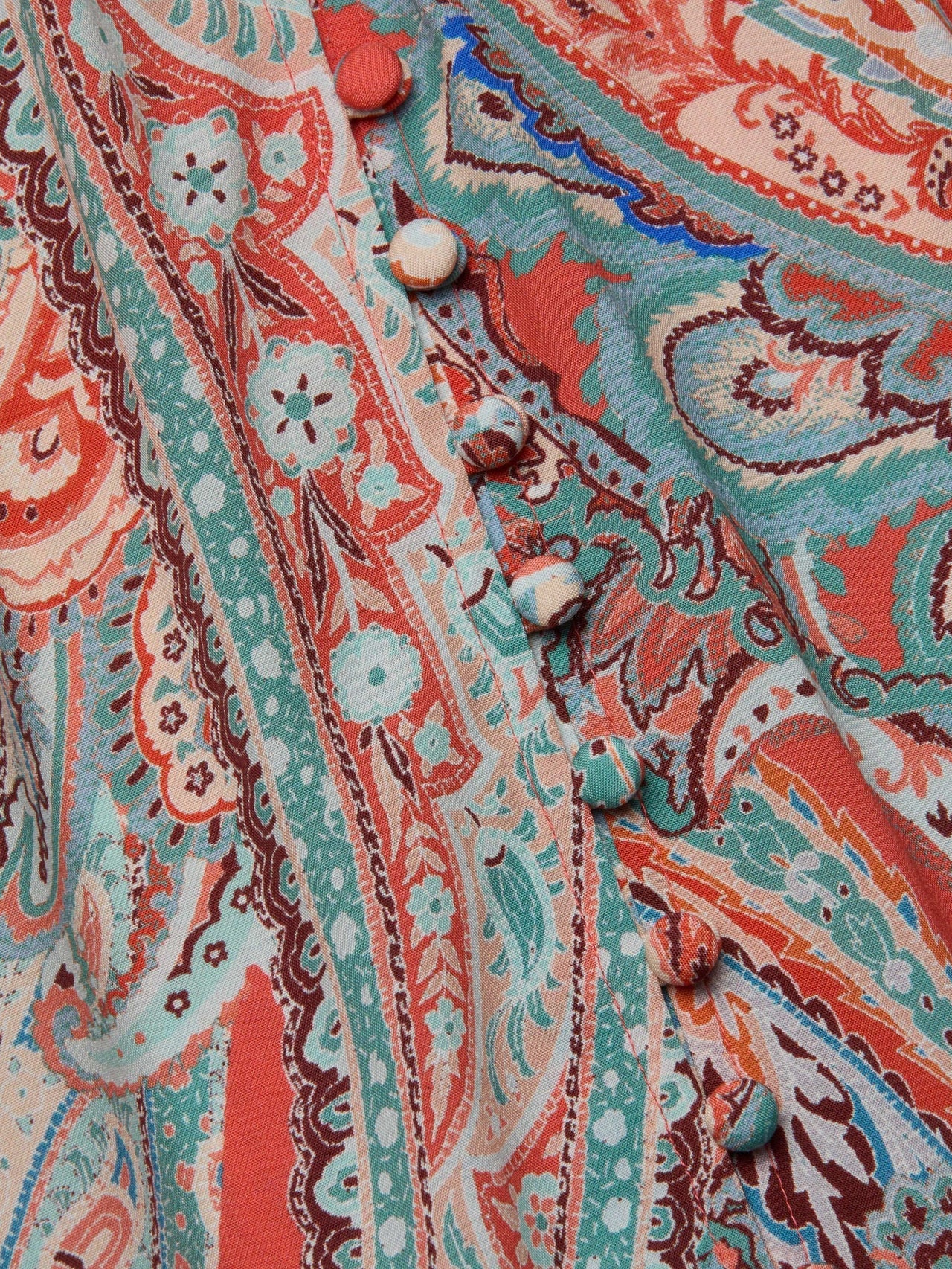 Stefani Maxi Dress in Orange/Light Blue Traditional Paisley | L'AGENCE near me