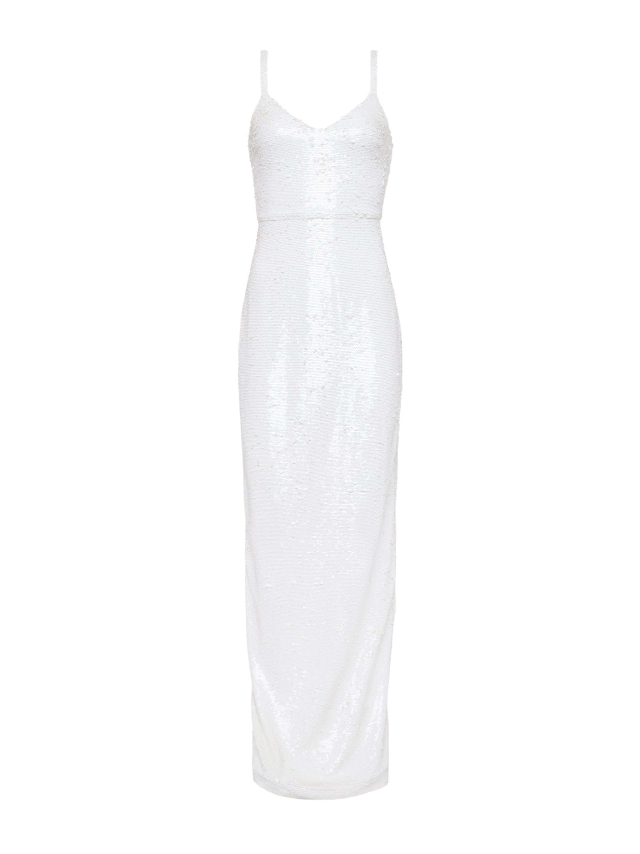 Karma Sequin Maxi Dress in White Sequin | L'AGENCE online