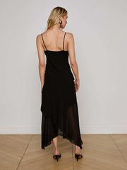 Sunniva Tiered Dress in Black | L'AGENCE discount