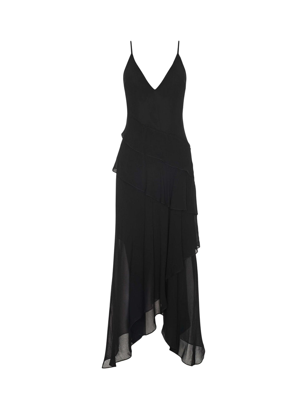 Sunniva Tiered Dress in Black | L'AGENCE discount