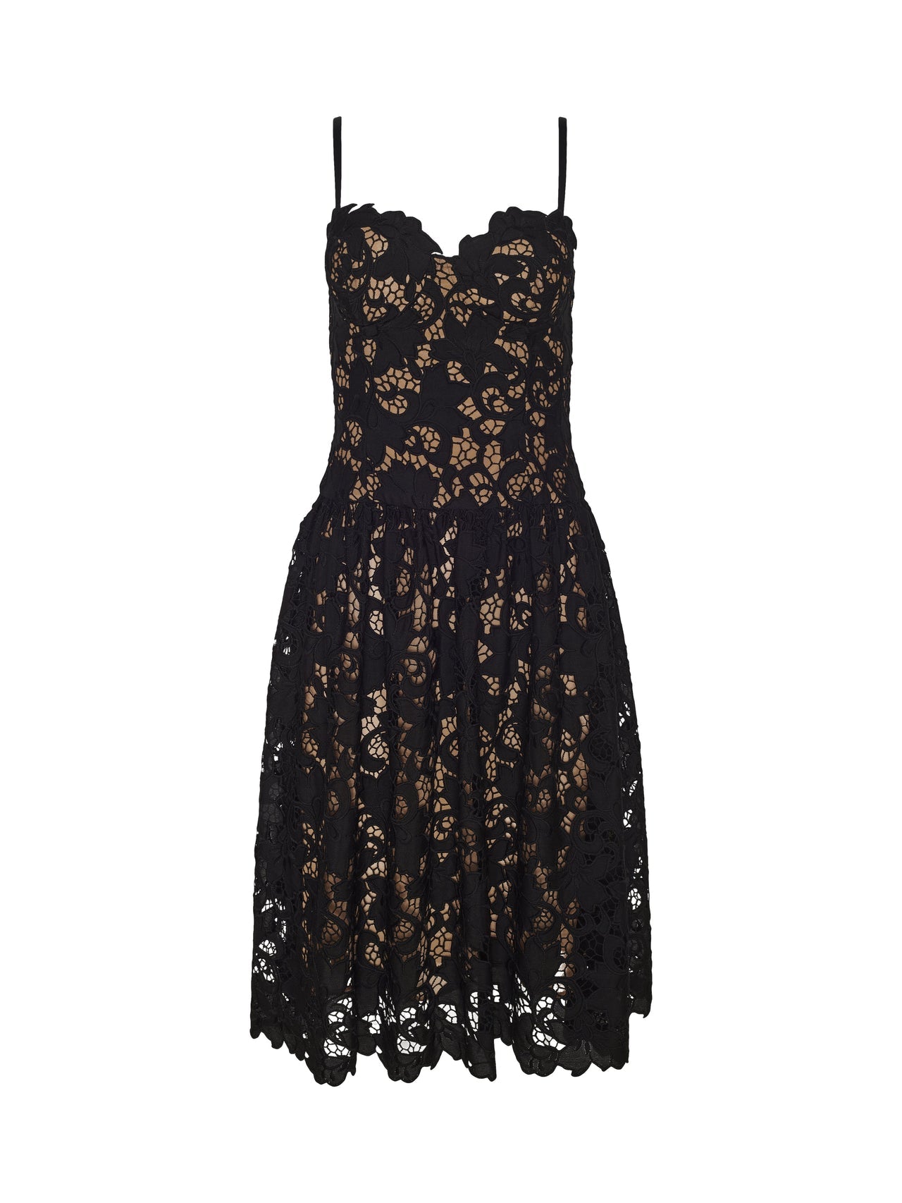 Flyn Lace Midi Dress in Black | L'AGENCE discount