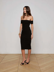 Yazzy Off-The-Shoulder Dress in Black | L'AGENCE online