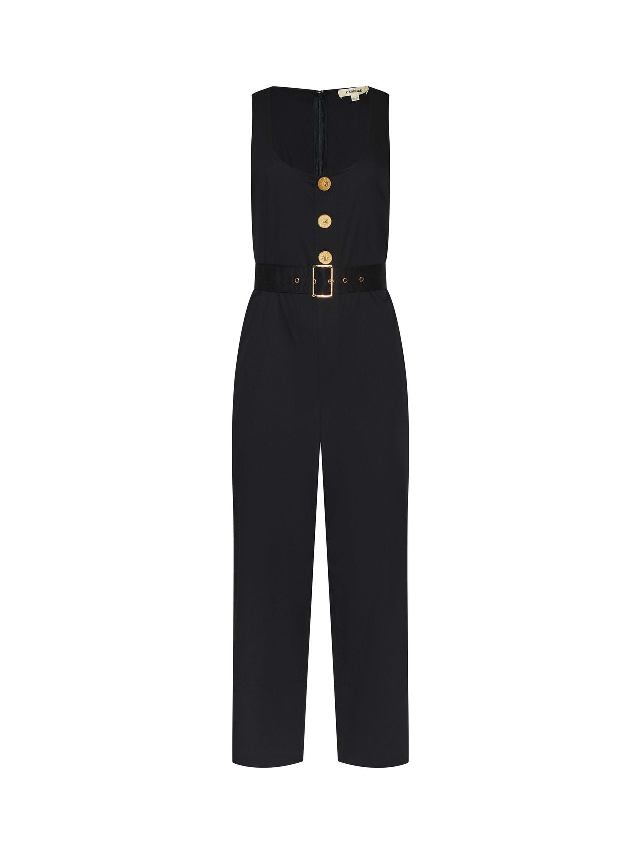 Branca Poplin Jumpsuit in Black | L'AGENCE Women