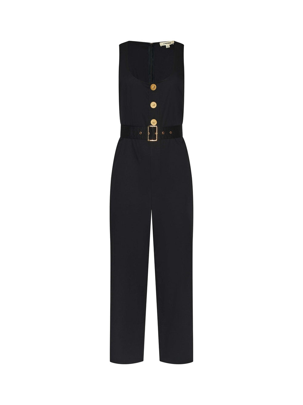 Branca Poplin Jumpsuit in Black | L'AGENCE Women