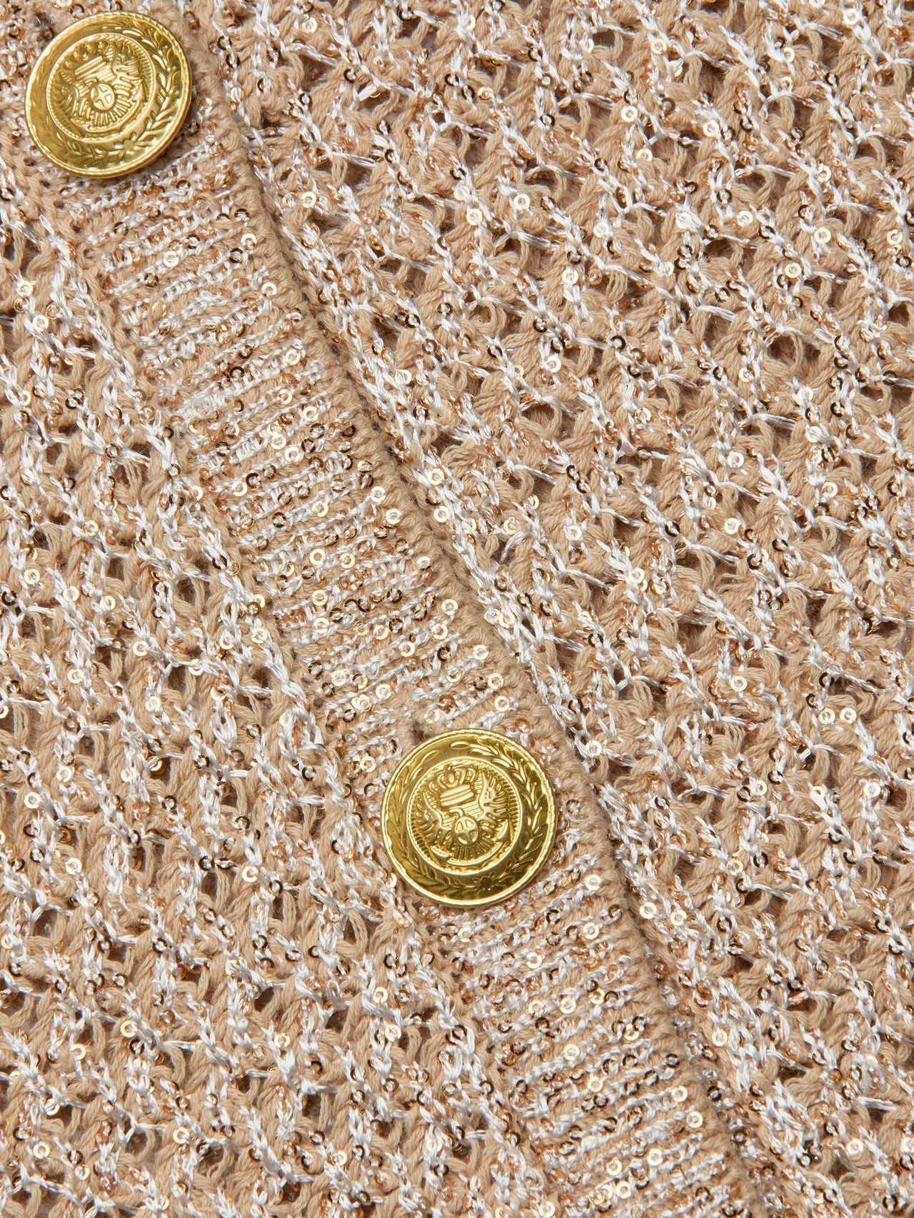 Blanca Sequin Cardigan in Natural Multi/Gold | L'AGENCE discount