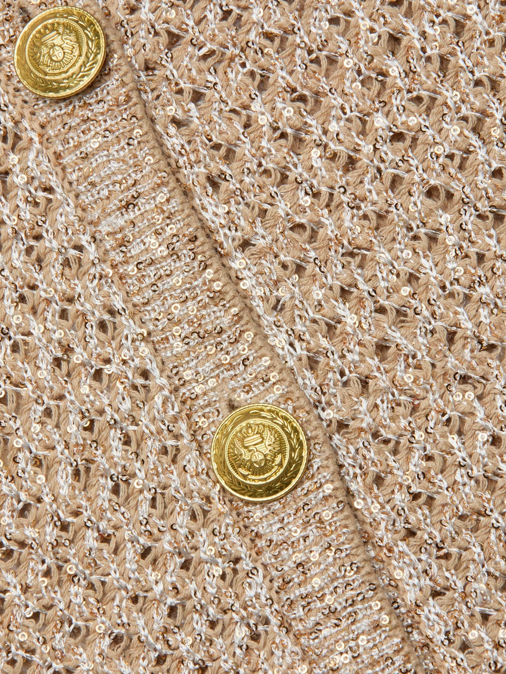 Blanca Sequin Cardigan in Natural Multi/Gold | L'AGENCE discount