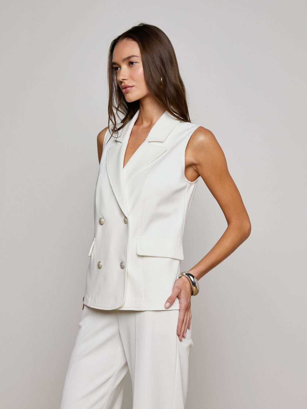 Aldora Vest in Ivory | L'AGENCE near me