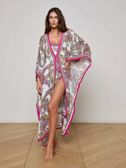 Kara Cover-Up Kimono in Multi | L'AGENCE sale