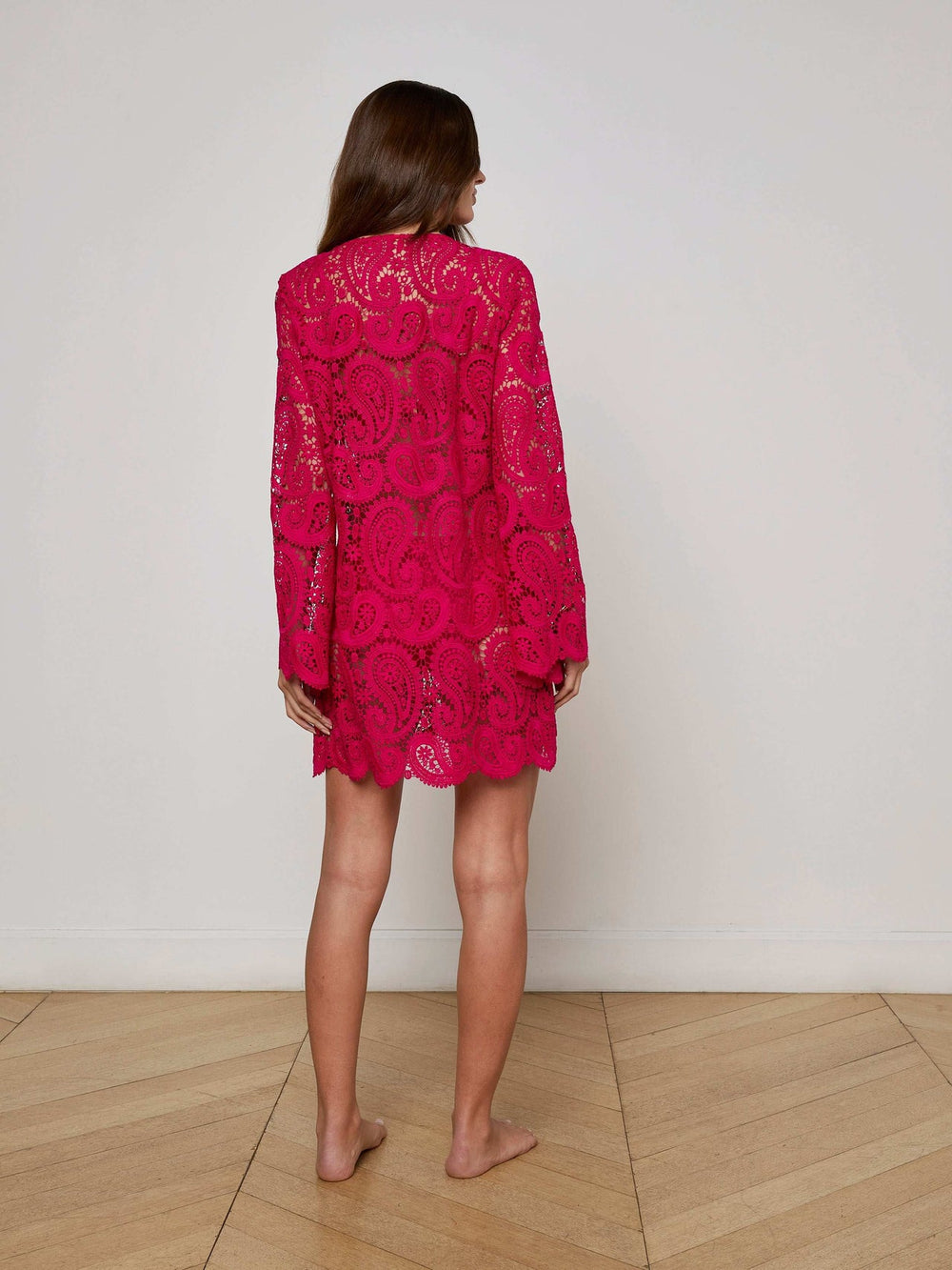 Ansley Cover-Up Dress in Fuschia | L'AGENCE online