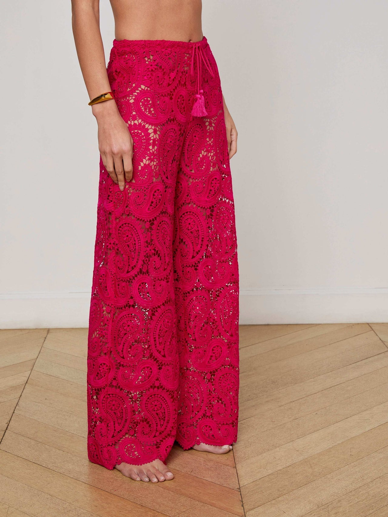 Geraldine Cover-Up Pant in Fuschia | L'AGENCE Women