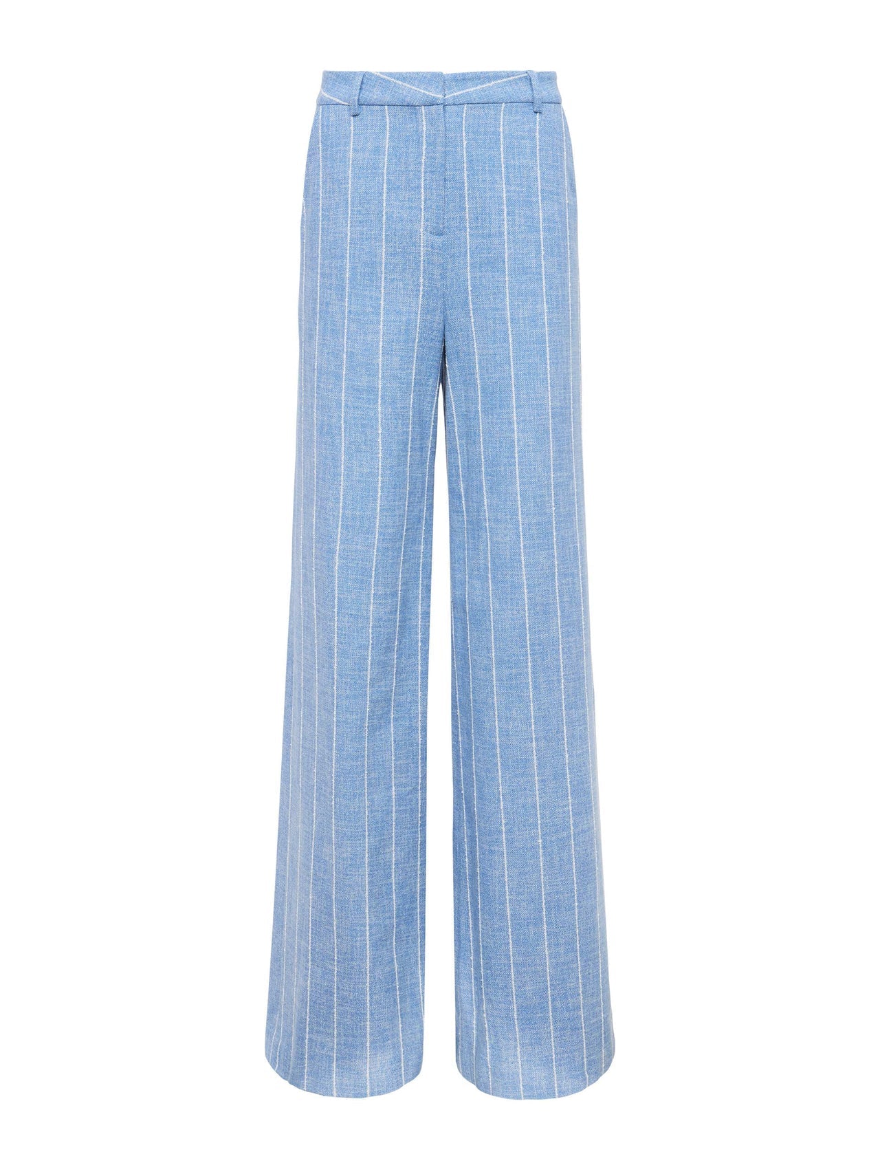 Pilar Pinstriped Wide-Leg Pant in Sky Blue/White Pinstripe | L'AGENCE near me