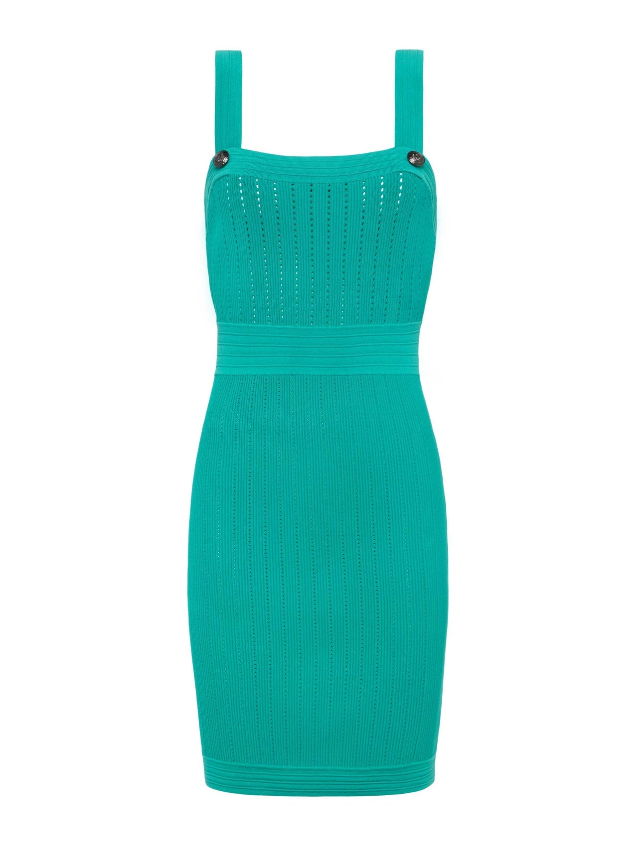 Rehannin Pointelle Knit Dress in Lagoon/Ant Nickel | L'AGENCE for sale