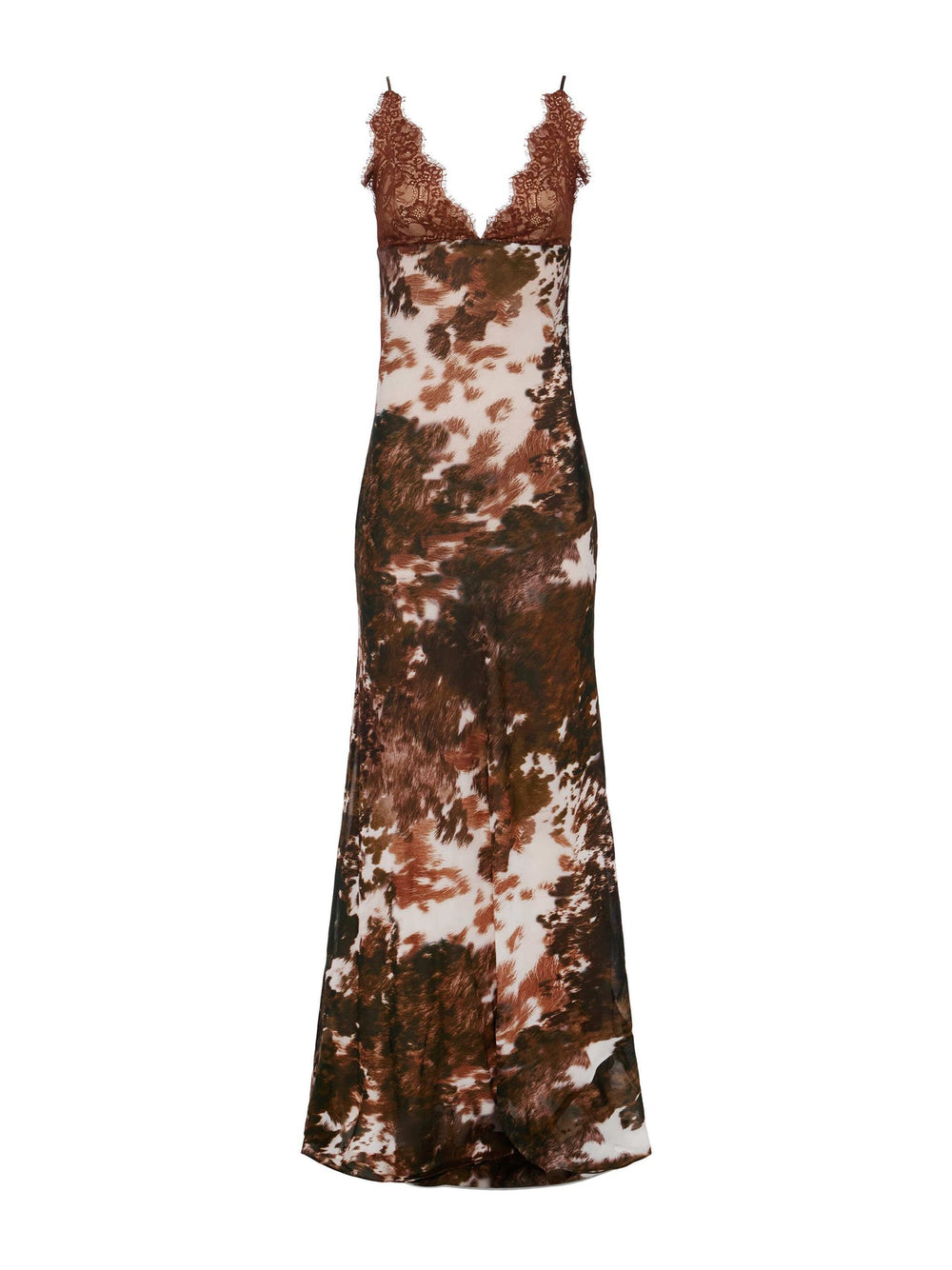 Susanna Silk Lace Dress in Multi Cowprint | L'AGENCE US