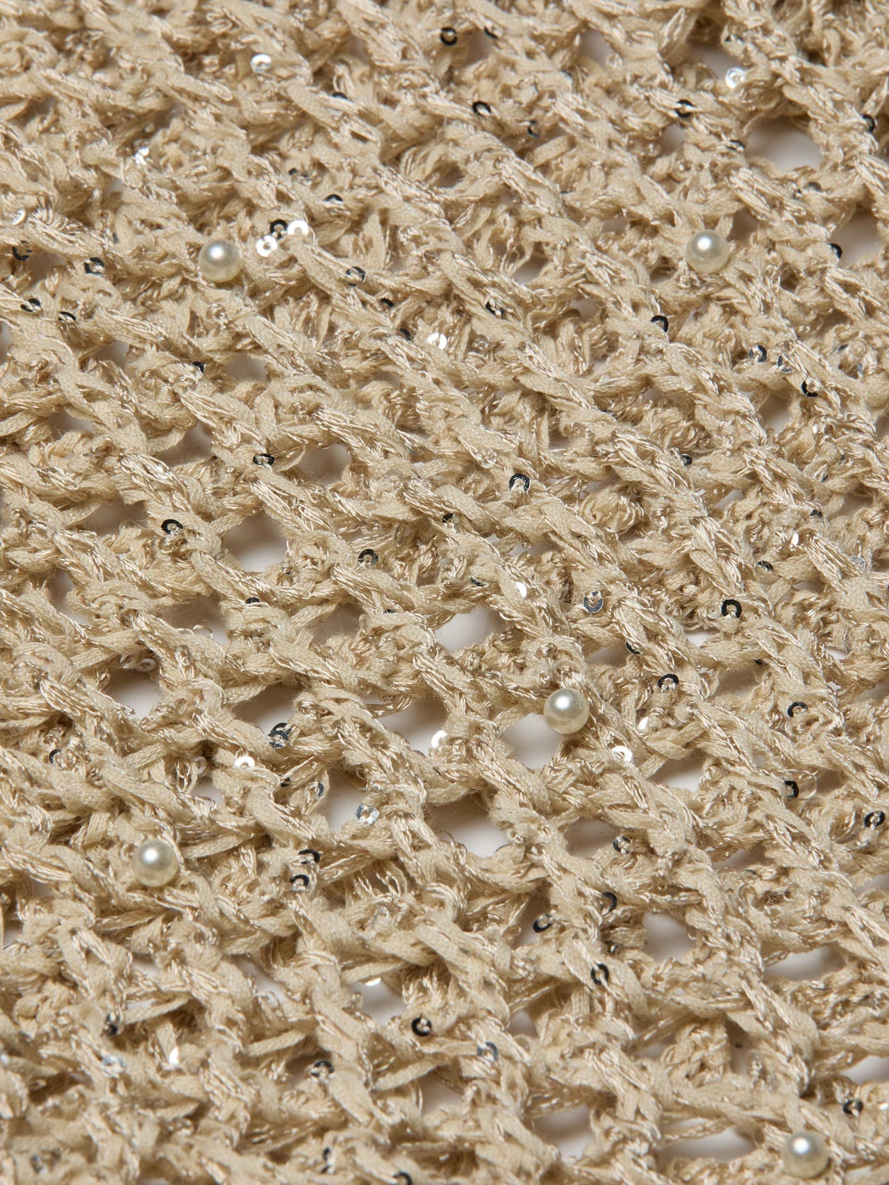 Nashwa Embellished Sweater in Natural Multi Pearls | L'AGENCE discount