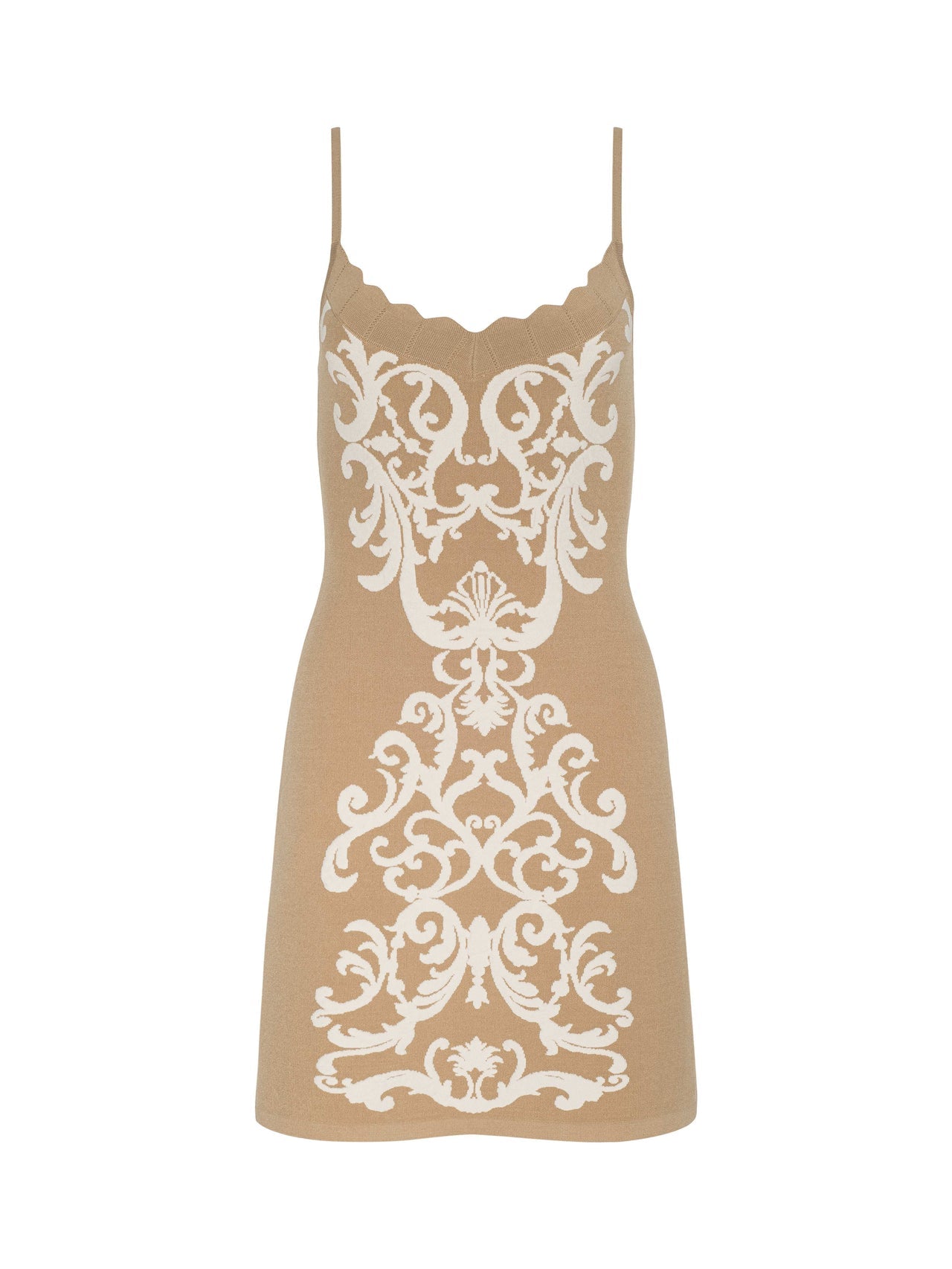 Betania Jacquard Mini Dress in Cappuccino/Bone | L'AGENCE near me