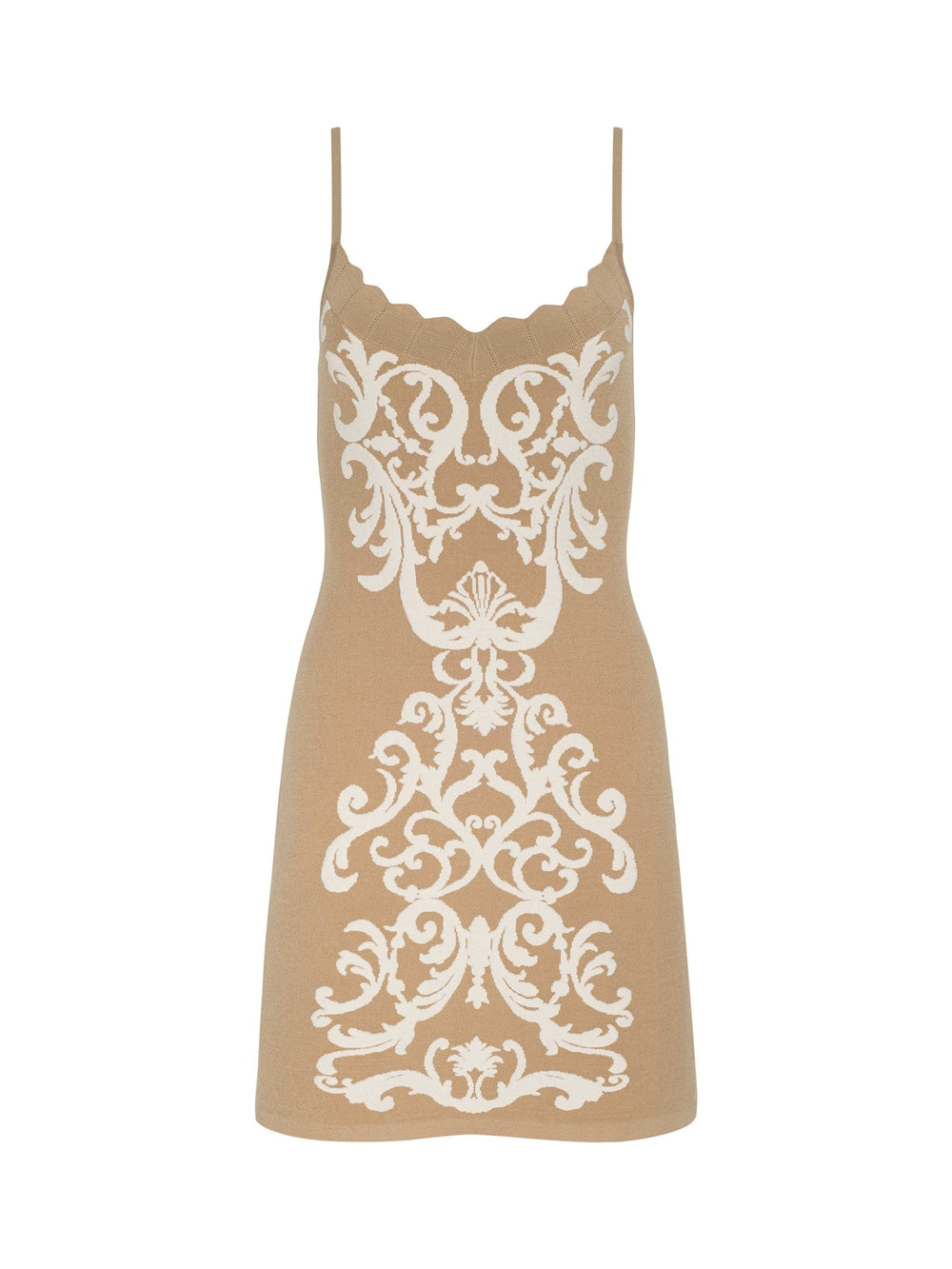 Betania Jacquard Mini Dress in Cappuccino/Bone | L'AGENCE near me