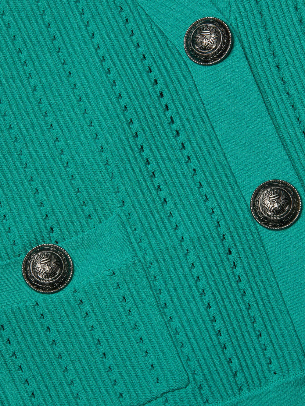 Irvin Pointelle Knit Cardigan in Lagoon/Ant Nickel | L'AGENCE for sale