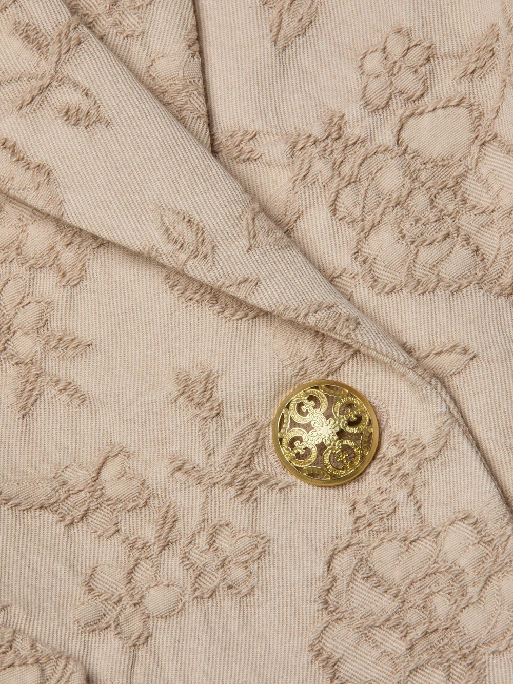 Jennah Jacquard Blazer in Neutral Crinkle Twill | L'AGENCE Women